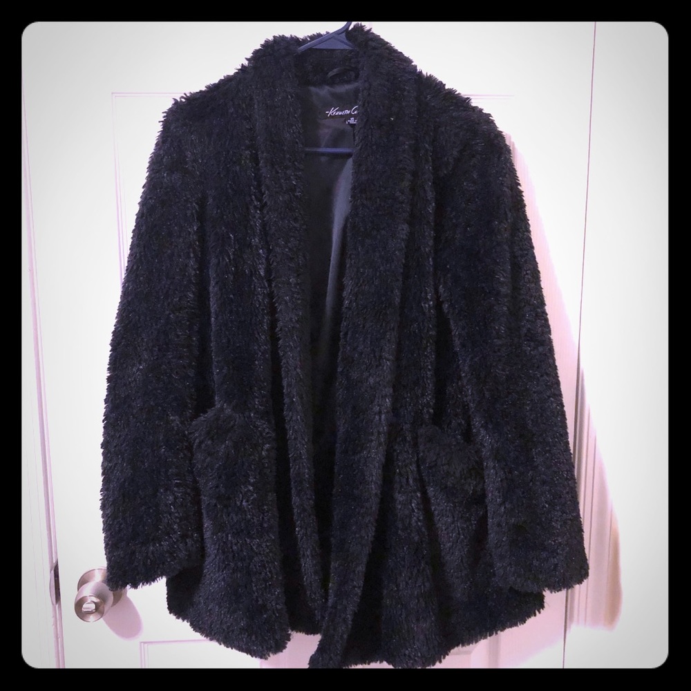 Kenneth Cole black swing coat